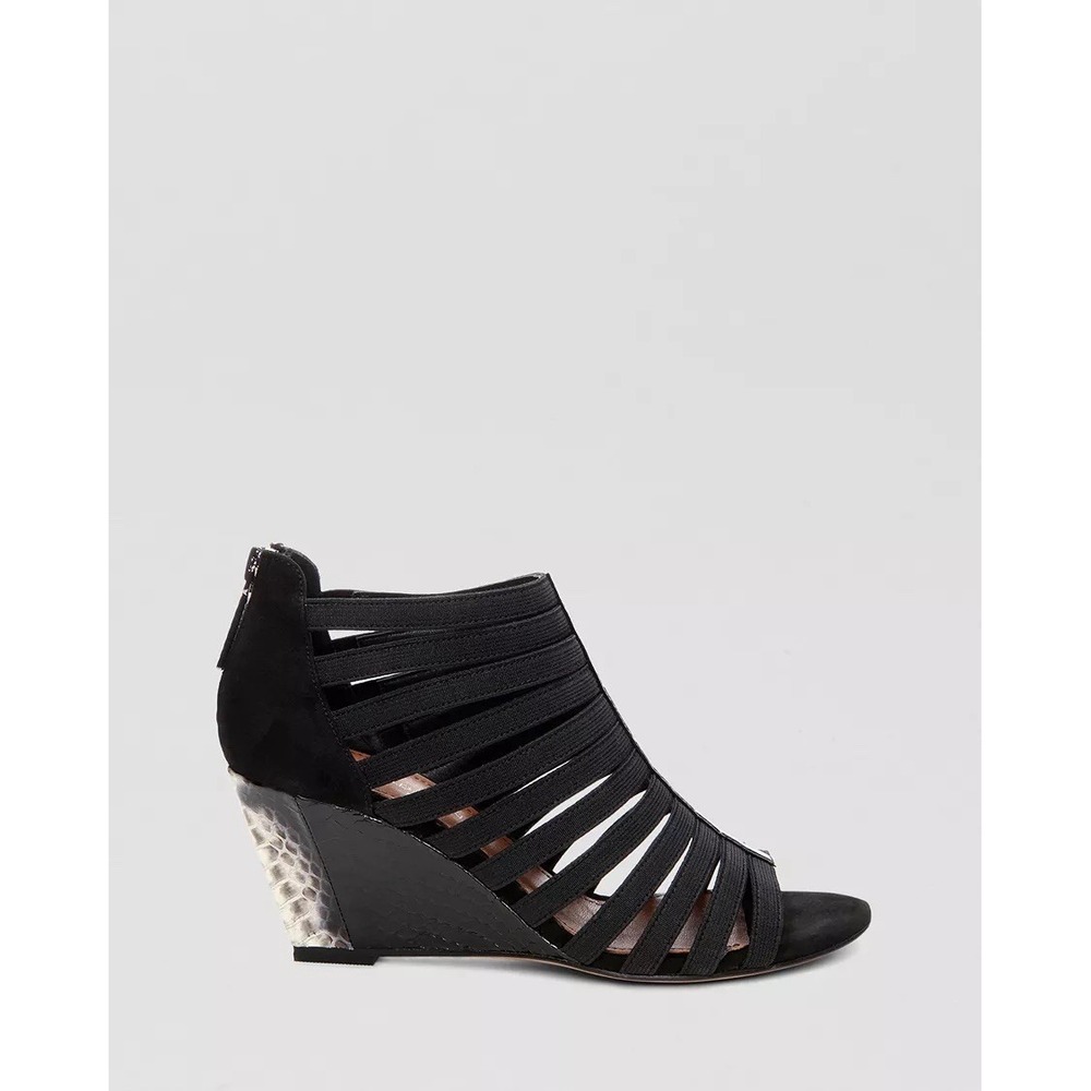 donald j pliner womens Cage Strap Snake Wedges Size 8.5